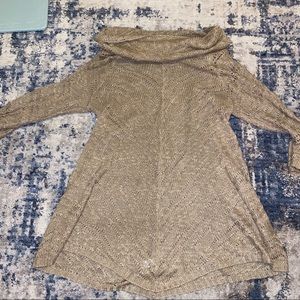Tan Knit Tunic Sweater